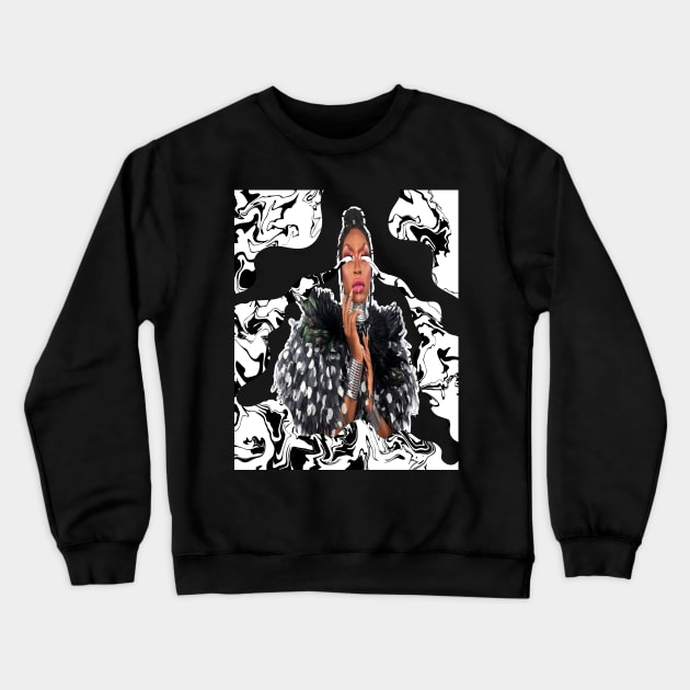 Shea Coulee Black and White Swirls Crewneck Sweatshirt by KalanisArt